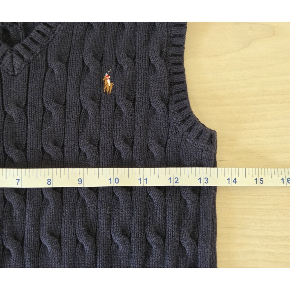 Polo by Ralph Lauren Boys Cable Knit Vest Size 7 Preppy School - Picture 4 of 8